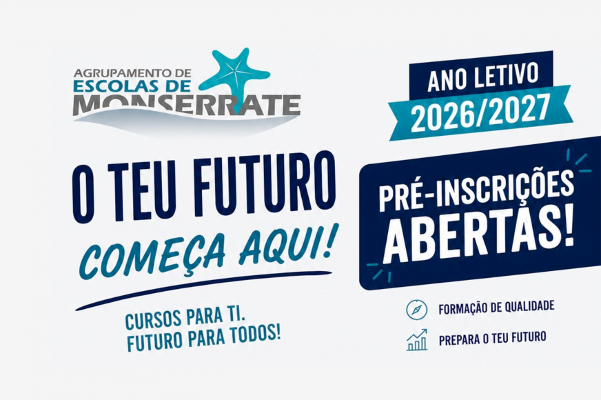 Pr&eacute;-inscri&ccedil;&otilde;es Abertas &ndash; Ano Letivo 2026/2027