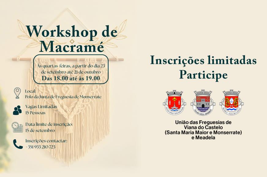 WORKSHOP DE MACRAM&Eacute;